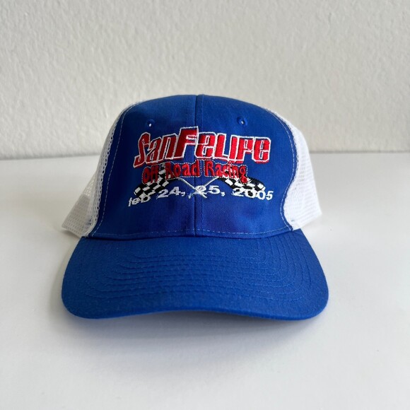 💛 SAN Felipe 2005 Off Road Race Blue White Mens Vintage Snapback Trucker Hat Cap - Picture 3 of 9